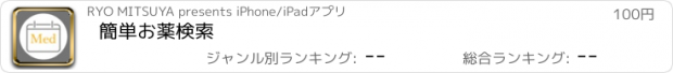 おすすめアプリ 簡単お薬検索