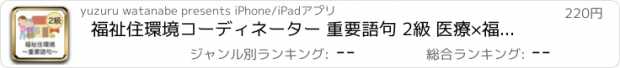 おすすめアプリ 福祉住環境コーディネーター 重要語句 2級 医療×福祉×介護