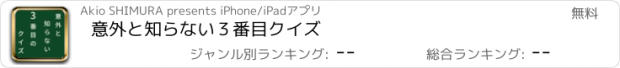 おすすめアプリ 意外と知らない３番目クイズ