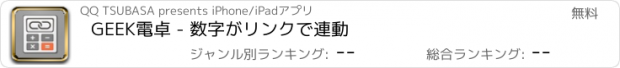 おすすめアプリ GEEK電卓 - 数字がリンクで連動