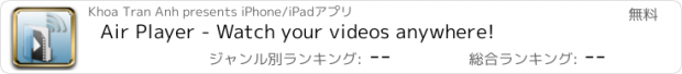 おすすめアプリ Air Player - Watch your videos anywhere!