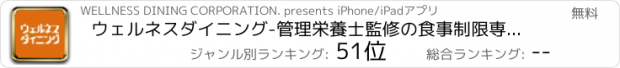 おすすめアプリ ウェルネスダイニング-管理栄養士監修の食事制限専門宅配食-