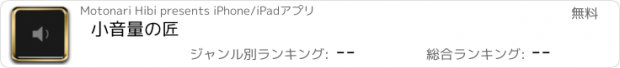 おすすめアプリ 小音量の匠