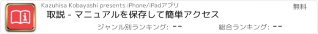 おすすめアプリ 取説 - マニュアルを保存して簡単アクセス