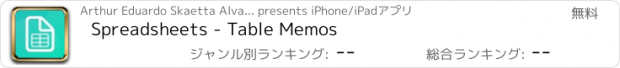 おすすめアプリ Spreadsheets - Table Memos