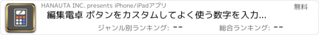 おすすめアプリ 編集電卓 ボタンをカスタムしてよく使う数字を入力できる計算機