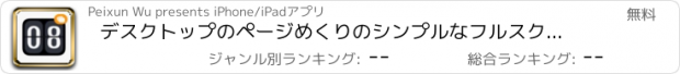 おすすめアプリ デスクトップのページめくりのシンプルなフルスクリーン時計