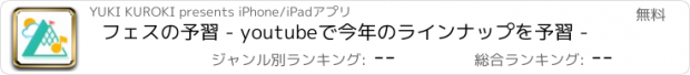 おすすめアプリ フェスの予習 - youtubeで今年のラインナップを予習 -