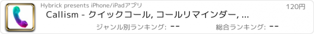 おすすめアプリ Callism - クイックコール, コールリマインダー, お気に入り, T9キーパッド