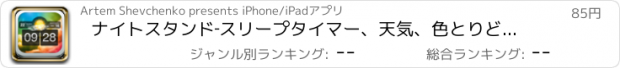 おすすめアプリ ナイトスタンド‐スリープタイマー、天気、色とりどりの壁紙を備えるアラーム時計