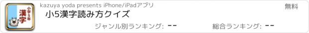 おすすめアプリ 小5漢字読み方クイズ