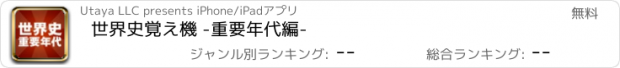 おすすめアプリ 世界史覚え機 -重要年代編-