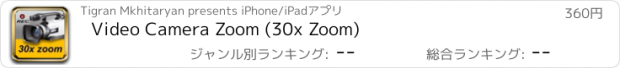 おすすめアプリ Video Camera Zoom (30x Zoom)