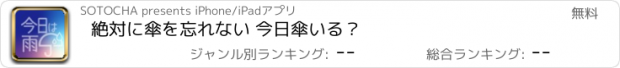 おすすめアプリ 絶対に傘を忘れない 今日傘いる？