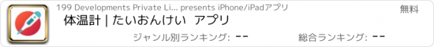 おすすめアプリ 体温計 | たいおんけい  アプリ