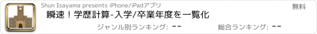 おすすめアプリ 瞬速！学歴計算-入学/卒業年度を一覧化