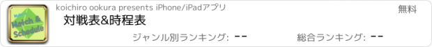 おすすめアプリ 対戦表&時程表