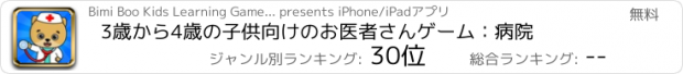 おすすめアプリ 3歳から4歳の子供向けのお医者さんゲーム：病院