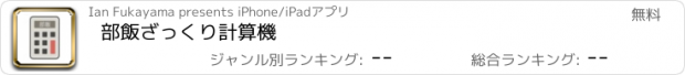 おすすめアプリ 部飯ざっくり計算機