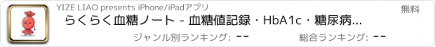 おすすめアプリ らくらく血糖ノート - 血糖値記録・HbA1c・糖尿病の管理