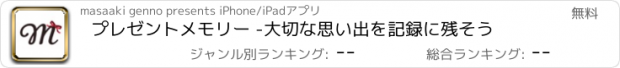 おすすめアプリ プレゼントメモリー -大切な思い出を記録に残そう