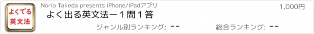 おすすめアプリ よく出る英文法ー１問１答