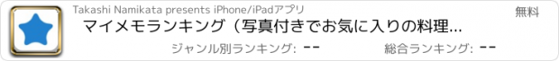 おすすめアプリ マイメモランキング（写真付きでお気に入りの料理のレシピやおすすめの映画、ゲームを保存【無料】）