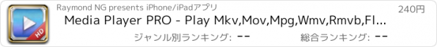 おすすめアプリ Media Player PRO - Play Mkv,Mov,Mpg,Wmv,Rmvb,Flash,Mp4,Mpeg,Ts,AVCHD video