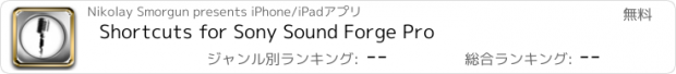 おすすめアプリ Shortcuts for Sony Sound Forge Pro