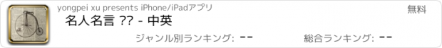 おすすめアプリ 名人名言 语录 - 中英