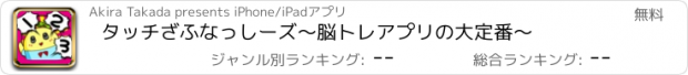 おすすめアプリ タッチざふなっしーズ　〜脳トレアプリの大定番〜