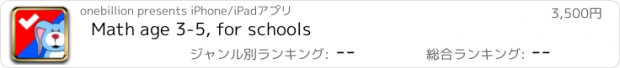 おすすめアプリ Math age 3-5, for schools