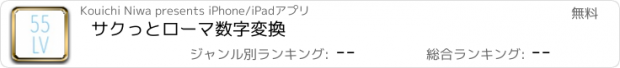 おすすめアプリ サクっとローマ数字変換