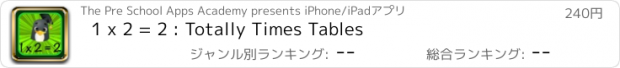 おすすめアプリ 1 x 2 = 2 : Totally Times Tables