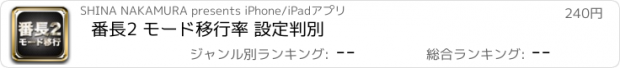 おすすめアプリ 番長2 モード移行率 設定判別