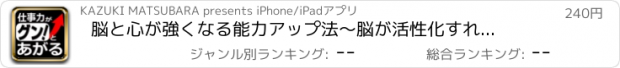 おすすめアプリ 脳と心が強くなる能力アップ法　～脳が活性化すれば仕事は変わる～