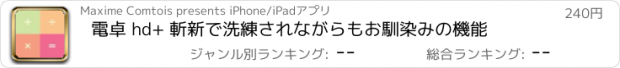 おすすめアプリ 電卓 hd+ 斬新で洗練されながらもお馴染みの機能