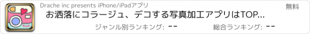 おすすめアプリ お洒落にコラージュ、デコする写真加工アプリはTOPIC!スタンプ、フレームや文字入れ、落書きやフィルター(白黒やセピアなど)を使った写メの画像編集が無料でできるカメラ!