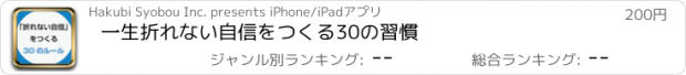 おすすめアプリ 一生折れない自信をつくる30の習慣