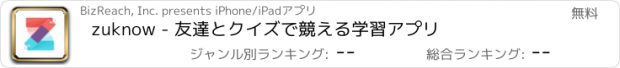 おすすめアプリ zuknow - 友達とクイズで競える学習アプリ