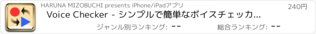 おすすめアプリ Voice Checker - シンプルで簡単なボイスチェッカー／音痴な人も滑舌が悪い人も克服できるかも！？