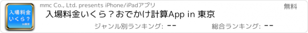 おすすめアプリ 入場料金いくら？おでかけ計算App in 東京