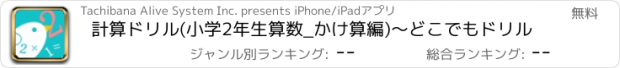 おすすめアプリ 計算ドリル(小学2年生算数_かけ算編)〜どこでもドリル