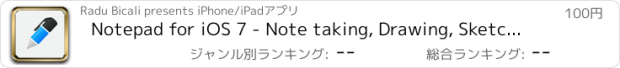 おすすめアプリ Notepad for iOS 7 - Note taking, Drawing, Sketching & Writing on your iPad