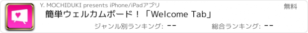 おすすめアプリ 簡単ウェルカムボード！「Welcome Tab」