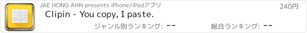 おすすめアプリ Clipin - You copy, I paste.