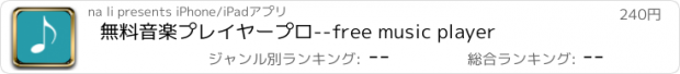 おすすめアプリ 無料音楽プレイヤープロ--free music player