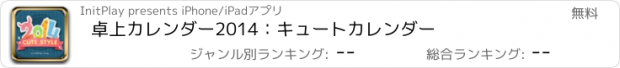 おすすめアプリ 卓上カレンダー2014：キュートカレンダー