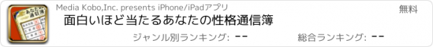 おすすめアプリ 面白いほど当たる　あなたの性格通信簿