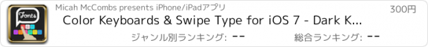 おすすめアプリ Color Keyboards & Swipe Type for iOS 7 - Dark Keyboards & Black Keyboards